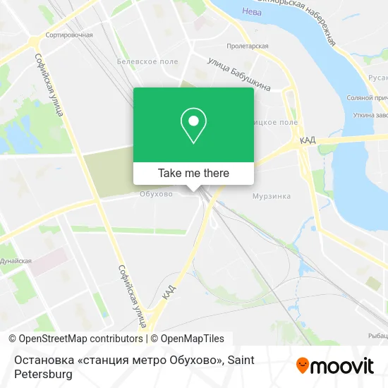 Остановка «станция метро Обухово» map