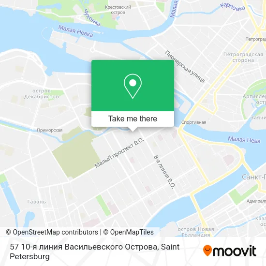 57 10-я линия Васильевского Острова map