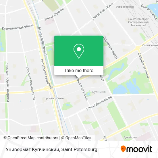 Универмаг Купчинский map
