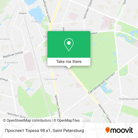Проспект Тореза 98 к1 map