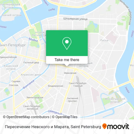 Пересечение Невского и Марата map