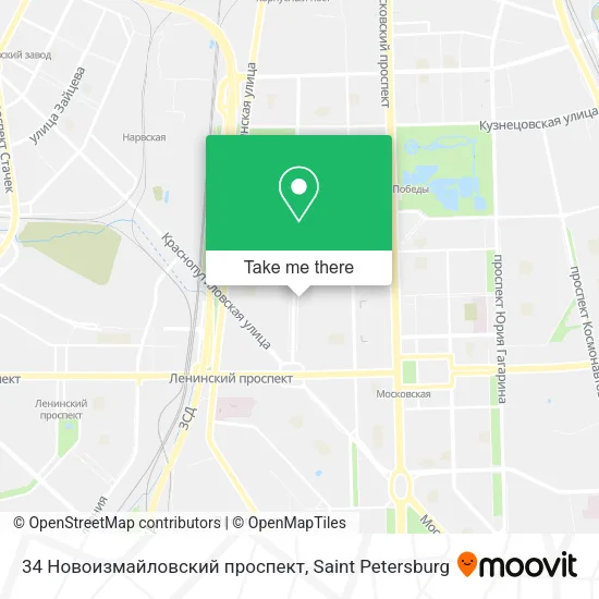 34 Новоизмайловский проспект map