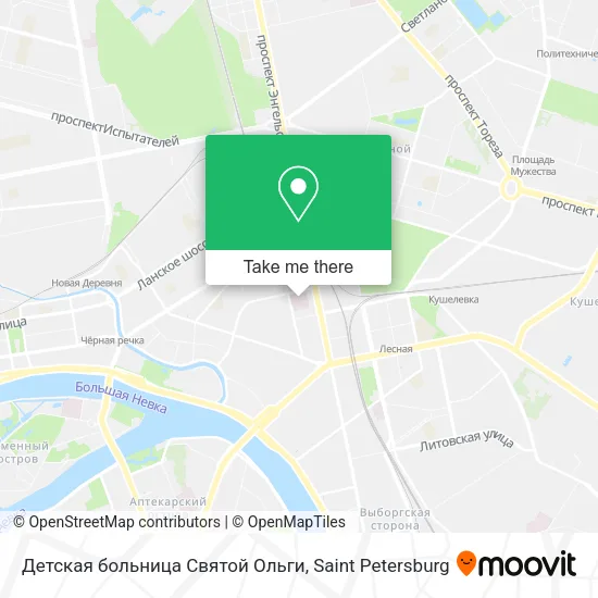 Детская больница Святой Ольги map