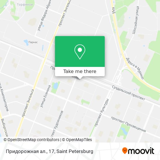 Придорожная ал., 17 map