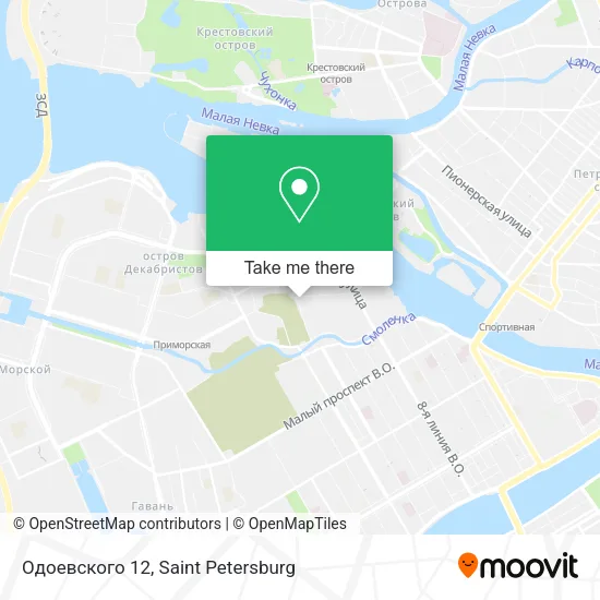 Одоевского 12 map