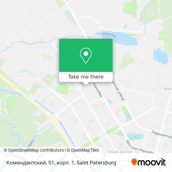 Комендантский, 51, корп. 1 map