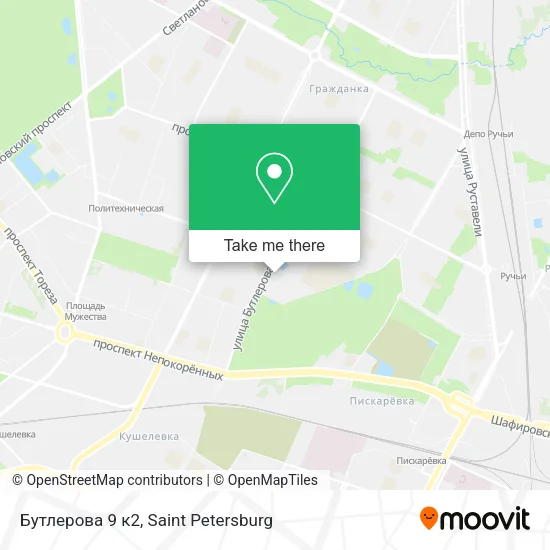 Бутлерова 9 к2 map