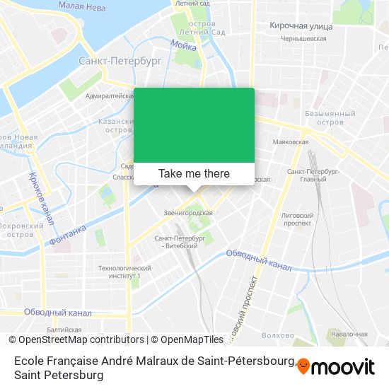 Ecole Française André Malraux de Saint-Pétersbourg map