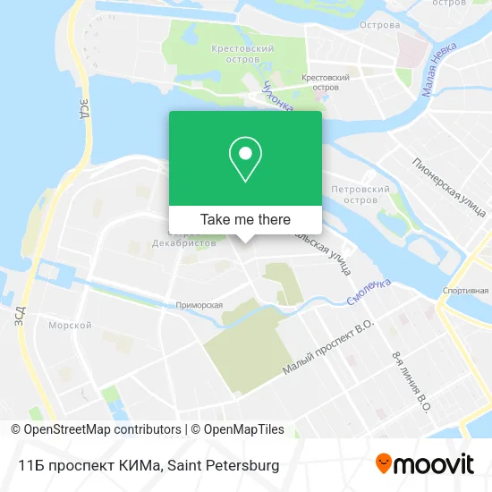 11Б проспект КИМа map
