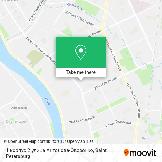 1 корпус 2 улица Антонова-Овсеенко map