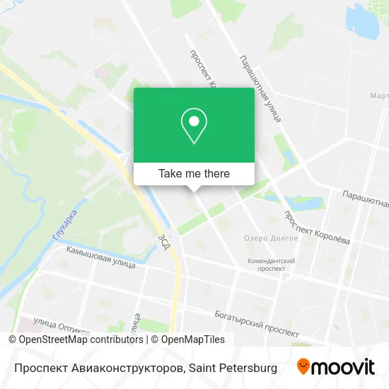 Проспект Авиаконструкторов map