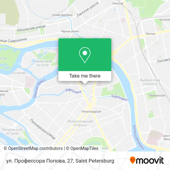 ул. Профессора Попова, 27 map