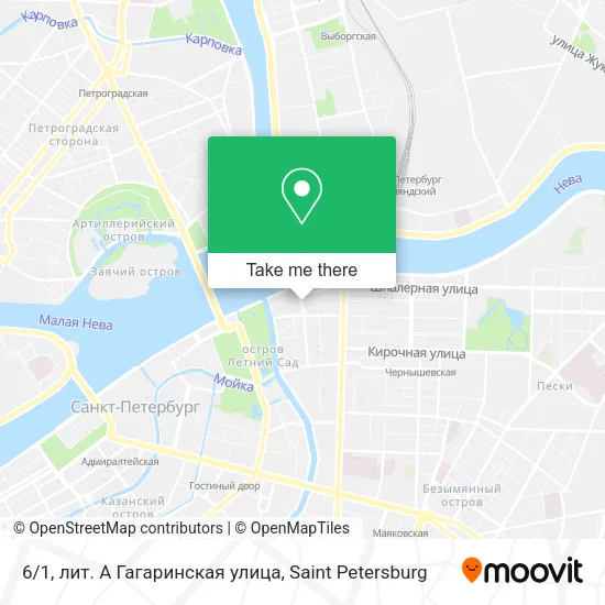 6/1, лит. А Гагаринская улица map