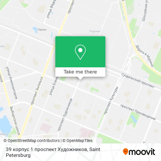 39 корпус 1 проспект Художников map
