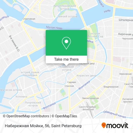 Набережная Мойки, 56 map