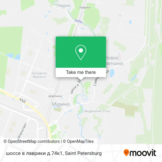 шоссе в лаврики д.74к1 map