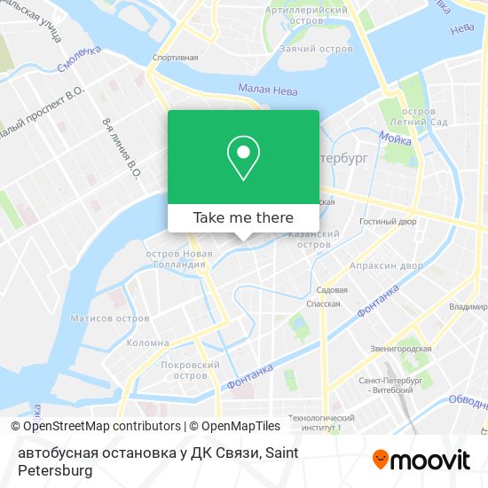 автобусная остановка у ДК Связи map