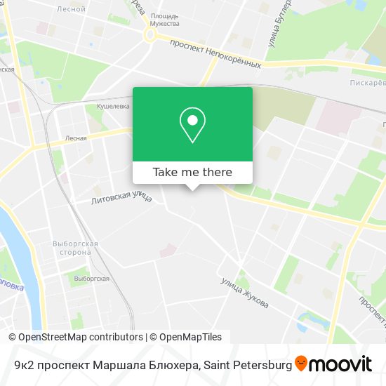 9к2 проспект Маршала Блюхера map