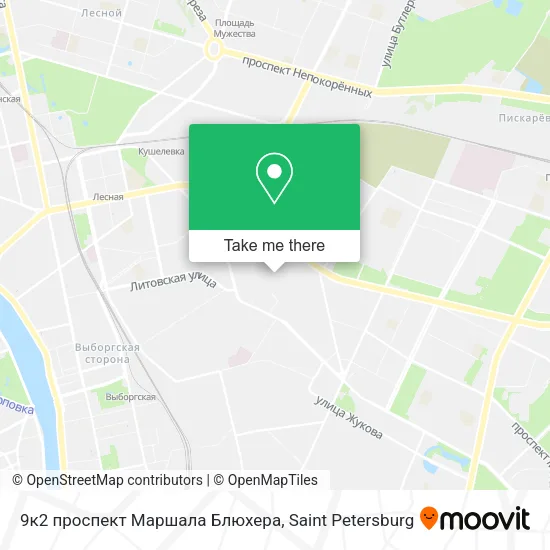 9к2 проспект Маршала Блюхера map