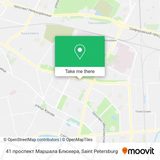 41 проспект Маршала Блюхера map