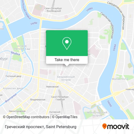 Греческий проспект map