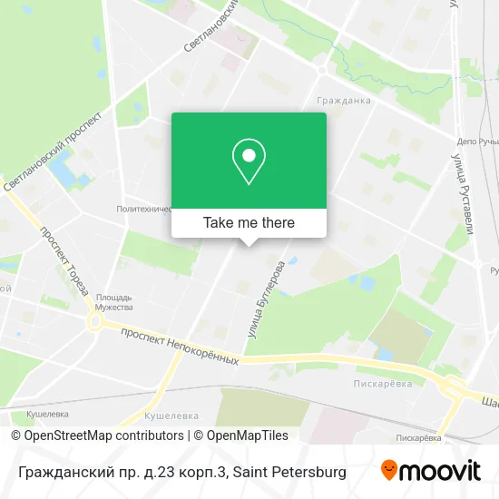 Гражданский пр. д.23 корп.3 map