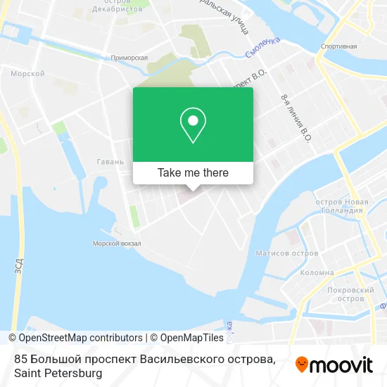 85 Большой проспект Васильевского острова map