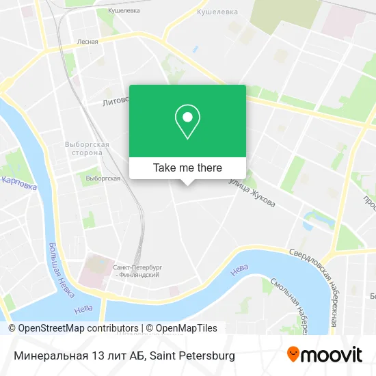 Минеральная 13 лит АБ map