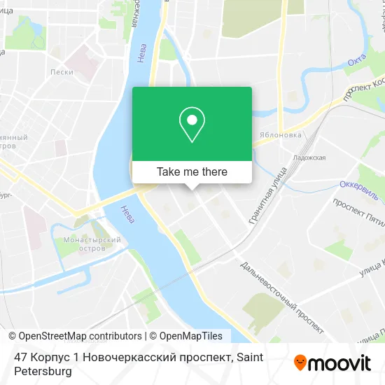 47 Корпус 1 Новочеркасский проспект map