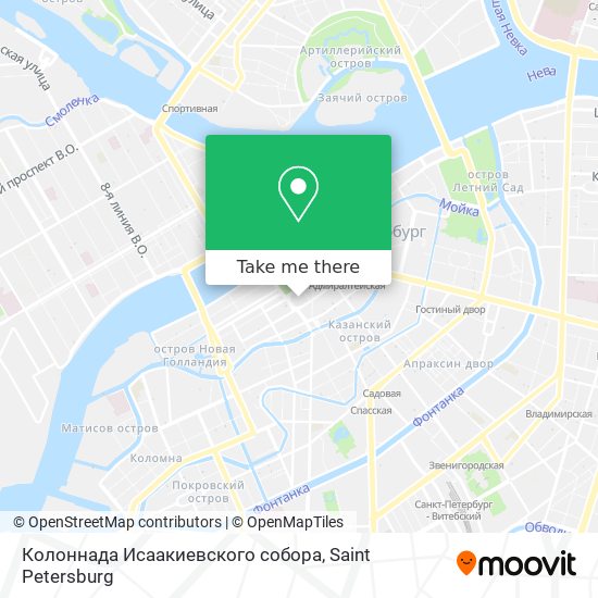 Колоннада Исаакиевского собора map