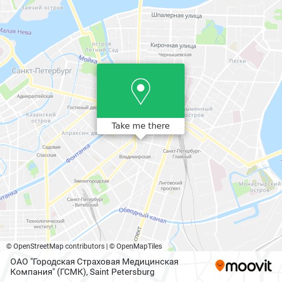 ОАО "Городская Страховая Медицинская Компания" (ГСМК) map