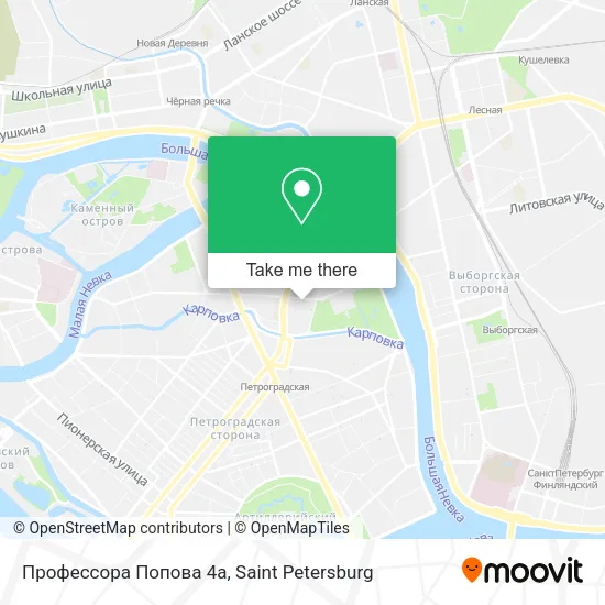 Профессора Попова 4а map