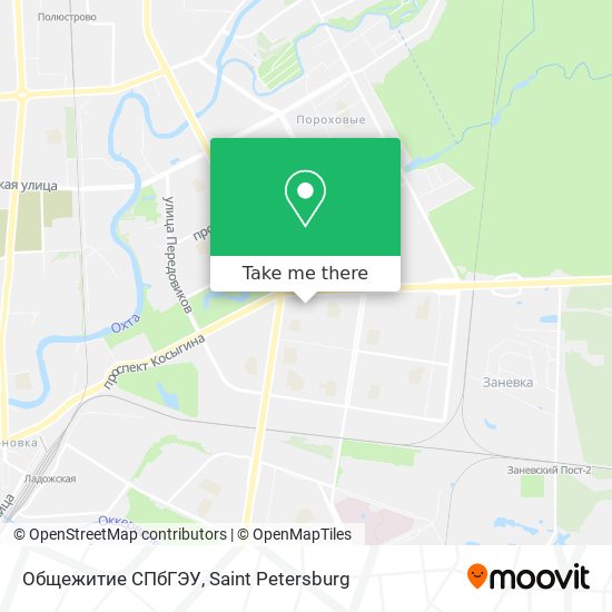 Общежитие СПбГЭУ map