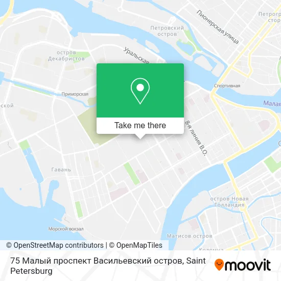 75 Малый проспект Васильевский остров map
