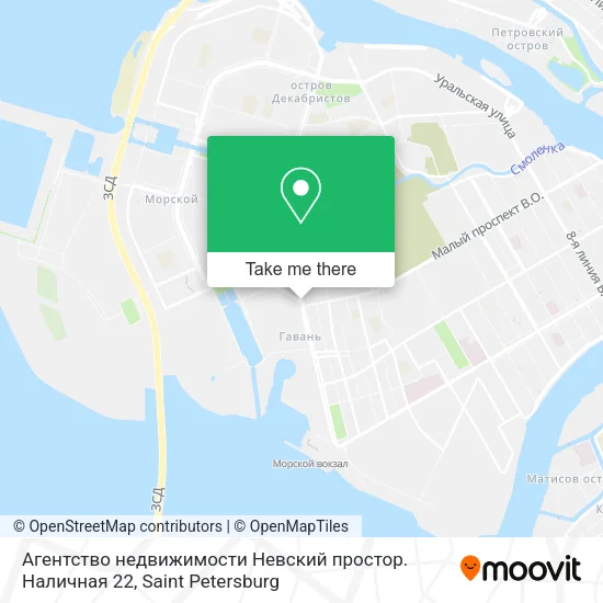 Агентство недвижимости Невский простор. Наличная 22 map