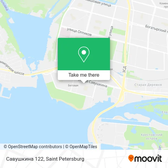 Савушкина 122 map