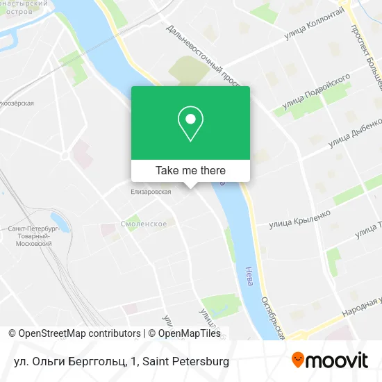 ул. Ольги Берггольц, 1 map