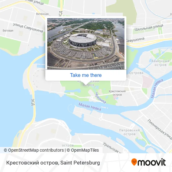 Крестовский остров map