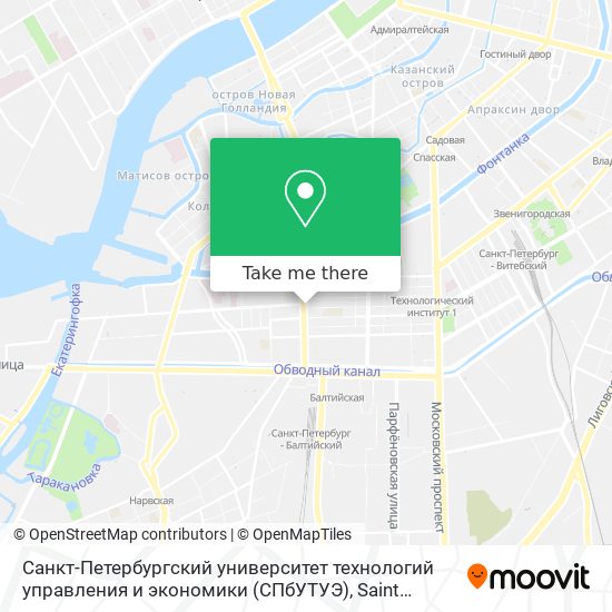Санкт-Петербургский университет технологий управления и экономики (СПбУТУЭ) map