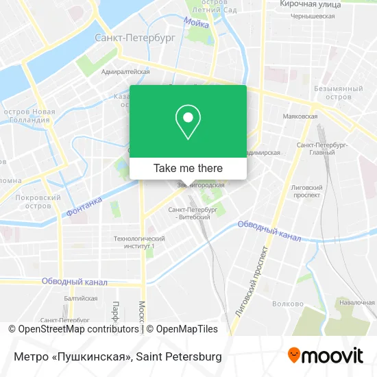Метро «Пушкинская» map