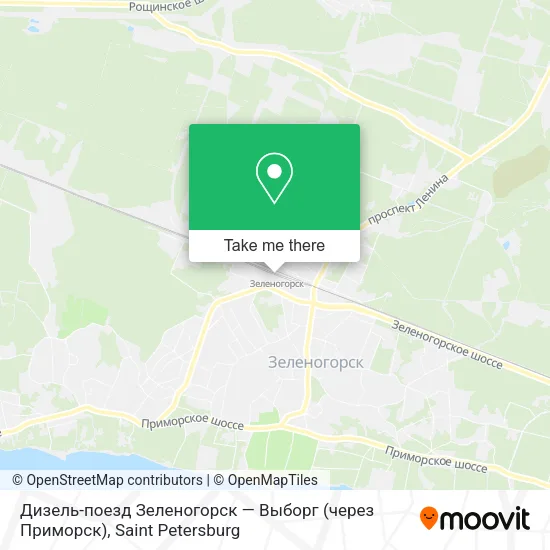 Дизель-поезд Зеленогорск — Выборг (через Приморск) map