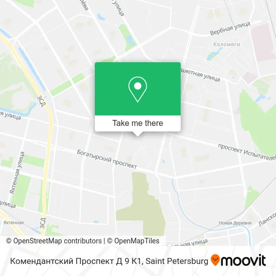 Комендантский Проспект Д 9 К1 map