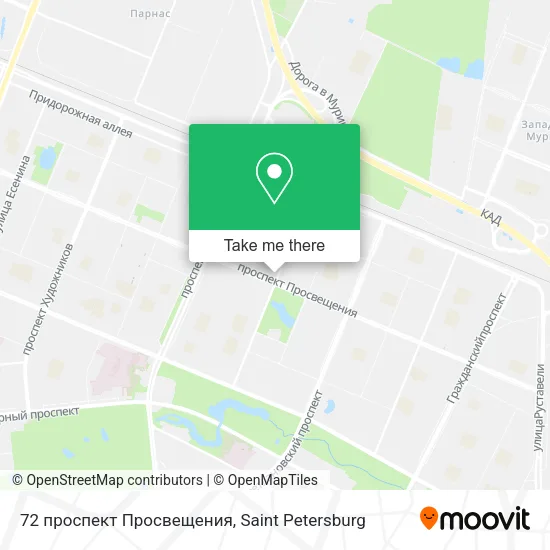 72 проспект Просвещения map