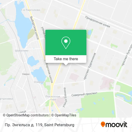 Пр. Энгельса д. 119 map