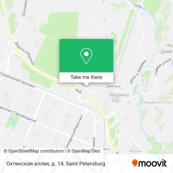 Охтинская аллея, д. 14 map