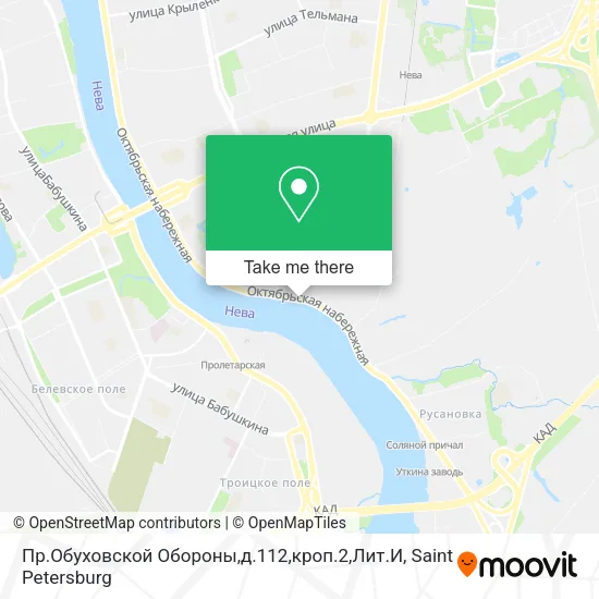 Пр.Обуховской Обороны,д.112,кроп.2,Лит.И map
