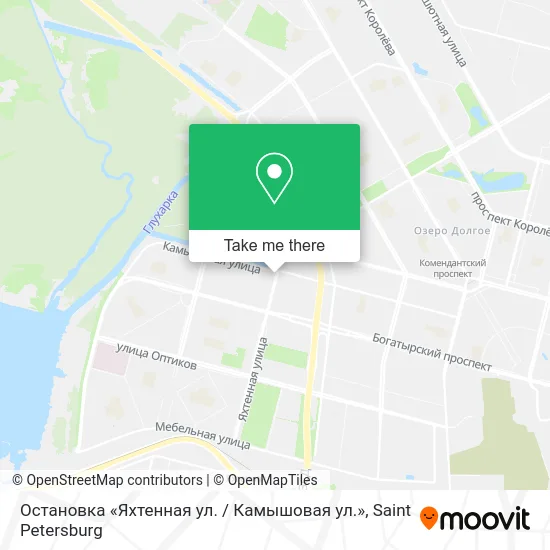 Остановка «Яхтенная ул. / Камышовая ул.» map