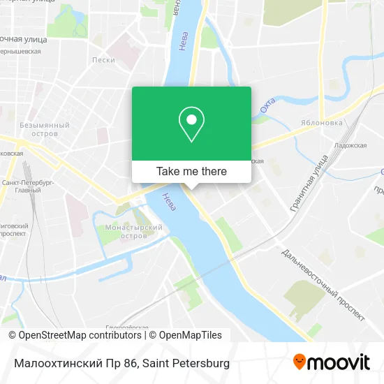 Малоохтинский Пр 86 map