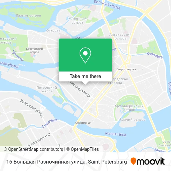 16 Большая Разночинная улица map