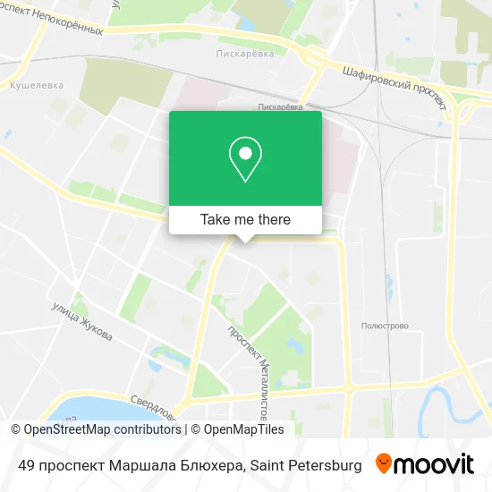 49 проспект Маршала Блюхера map